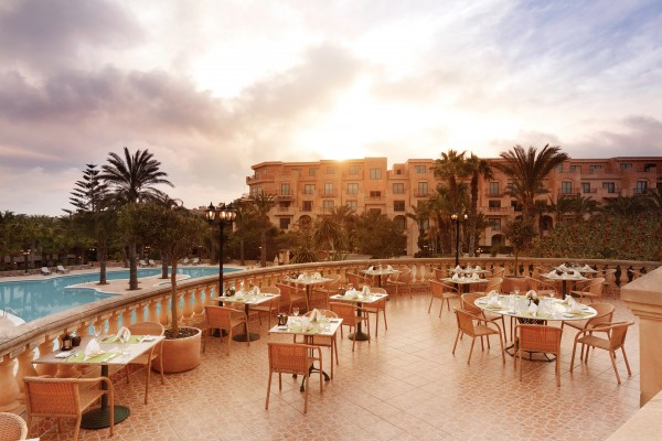 L'Ortolan Restaurant terrace Kempinski Hotel San Lawrenz, Gozo