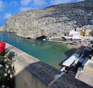 View overlooking Xlendi Bay from Hotel San Andrea