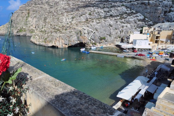 View overlooking Xlendi Bay from Hotel San Andrea