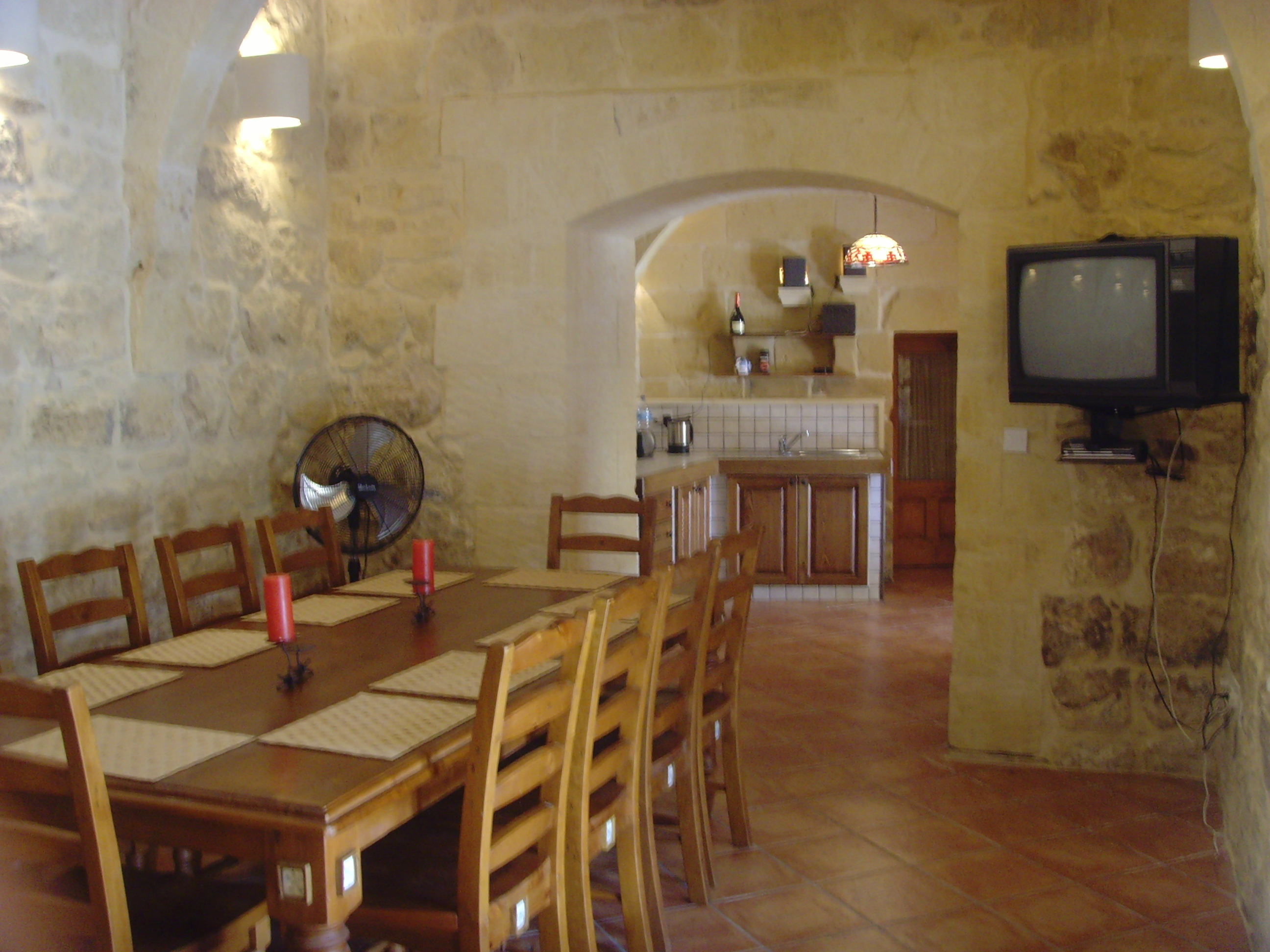 xlendi tourist services St John Farmhouse Gozo Dining Kitchen