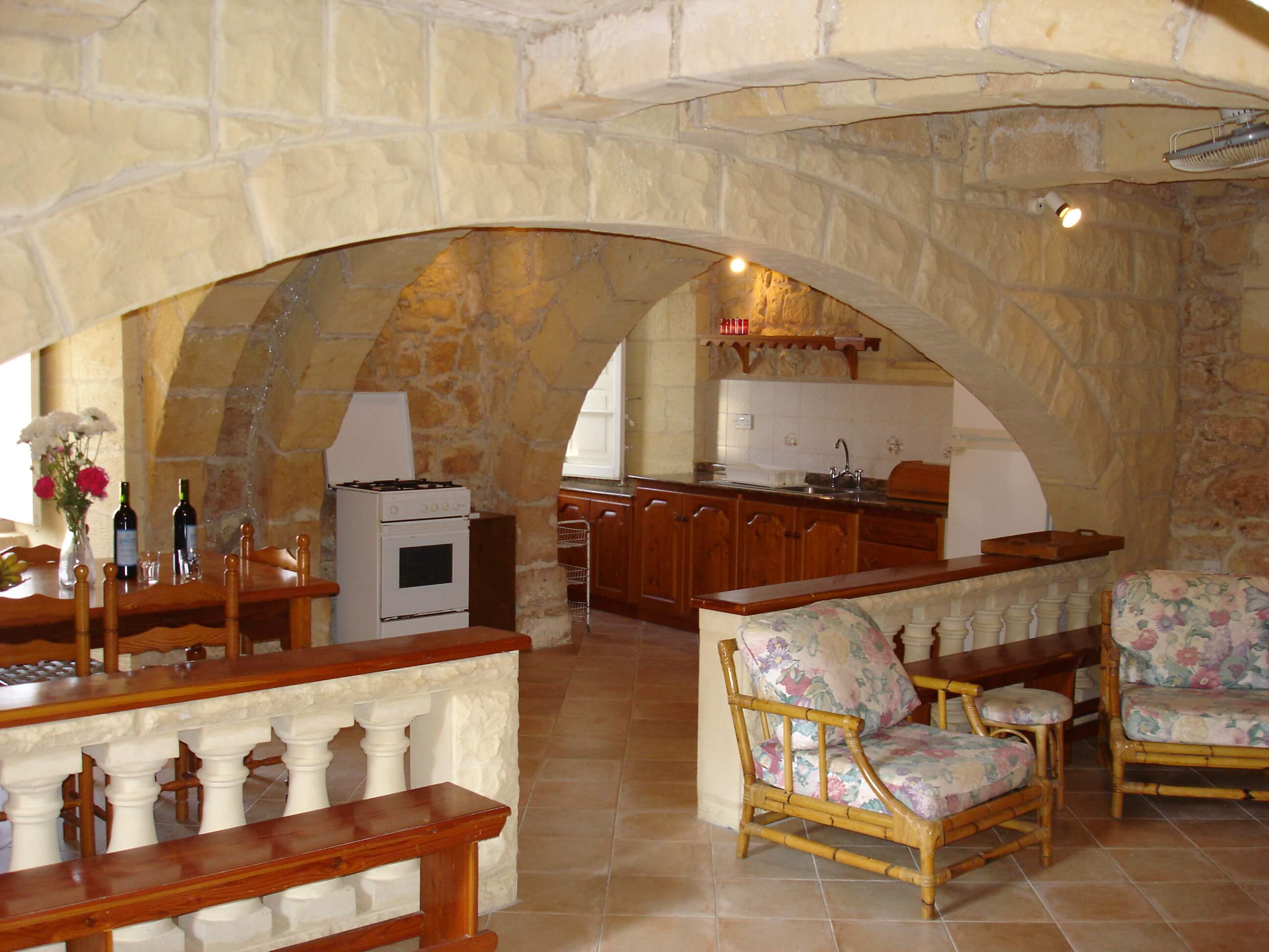 xlendi tourist services Zabetta Farmhouse Gozo Kitchen and Dining Area